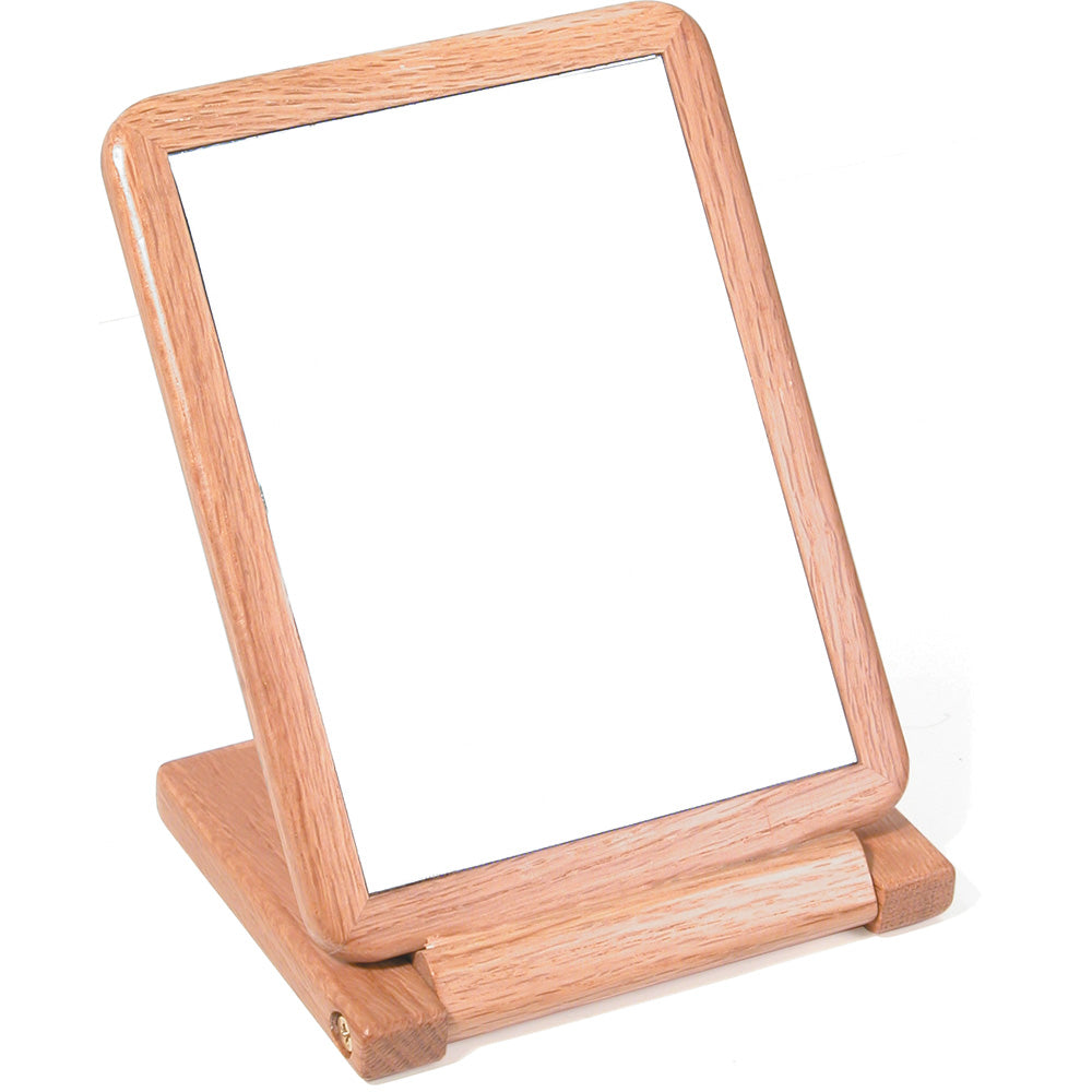 Small Wooden Folding Mirror