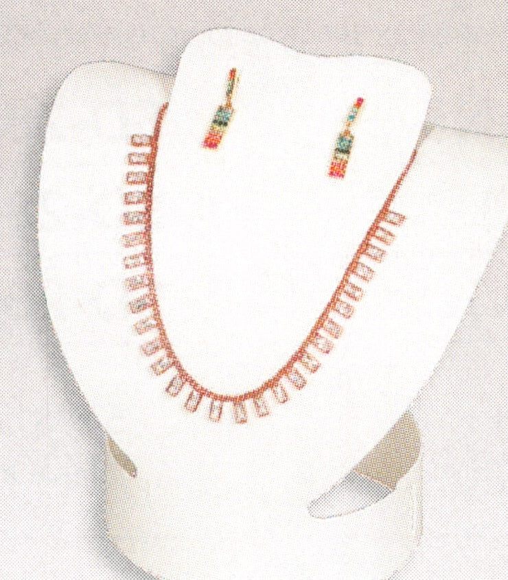 Plastic Foldable Neckform — Angled — 7 x 5 x 7 1/2" H — White