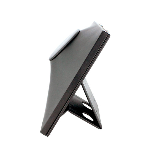 2-Way Necklace Stand — Small — Steel Grey Faux Leather