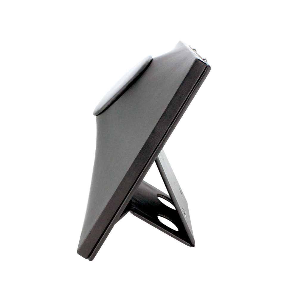 2-Way Necklace Stand — Large — Steel Grey Faux Leather