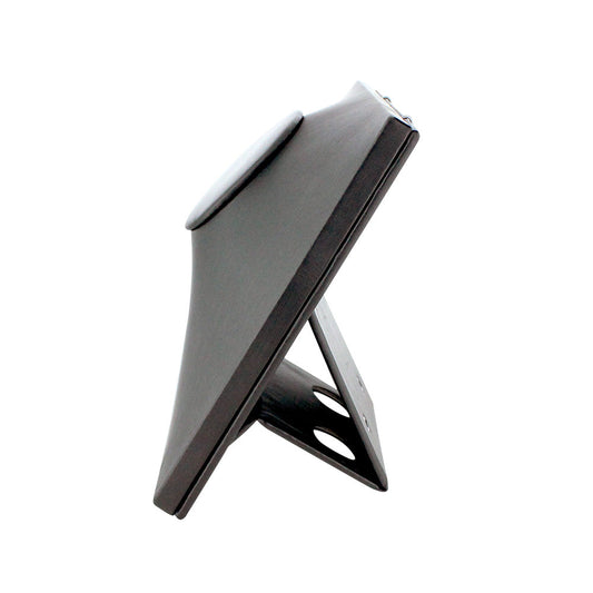 2-Way Necklace Stand — Large — Steel Grey Faux Leather