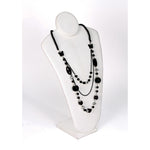 Extra-Tall Necklace Display — Black Faux Leather