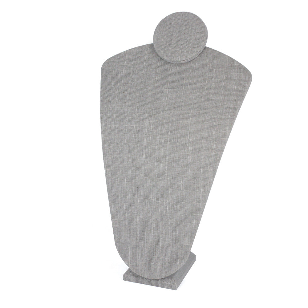 Extra-Tall Necklace Display — Beige Linen