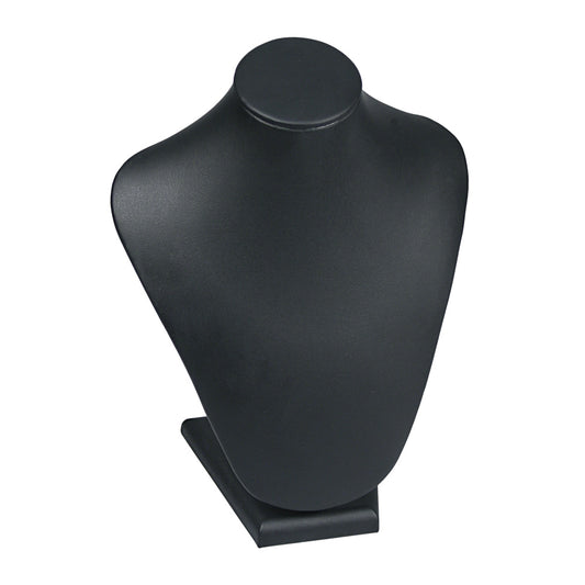 Padded Neck Stand — 9" H — Black Faux Leather