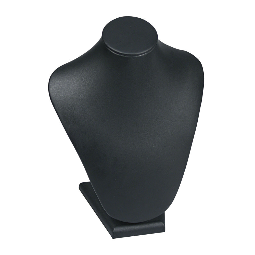 Padded Neck Stand — 12 1/2" H — Black Faux Leather