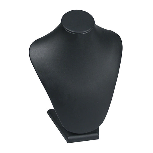 Padded Neck Stand — 10 1/2" H — Black Faux Leather