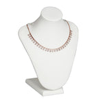 Padded Neck Stand — 9" H — White Faux Leather
