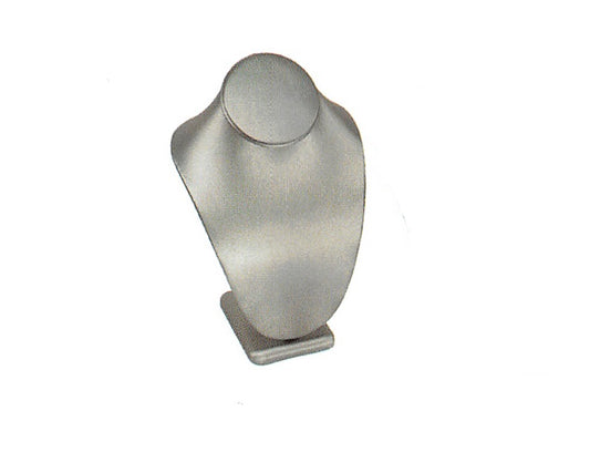 Classic Neckform — 11" H — Steel Grey Faux Leather