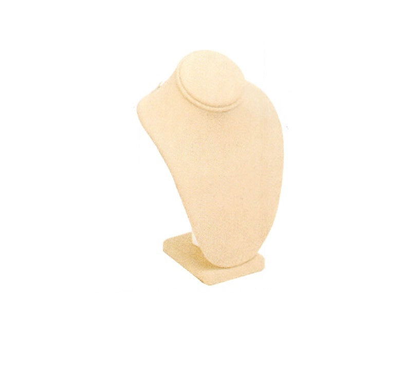 Classic Neckform — 7 1/2" H — Beige Faux Suede