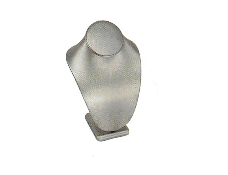 Classic Neckform — 7 1/2" H — Steel Grey Faux Leather