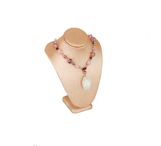 Classic Neckform — 10" H — Steel Pink Faux Leather