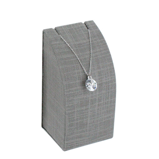 Necklace Pedestal — Small (5¾" H) — Grey Linen