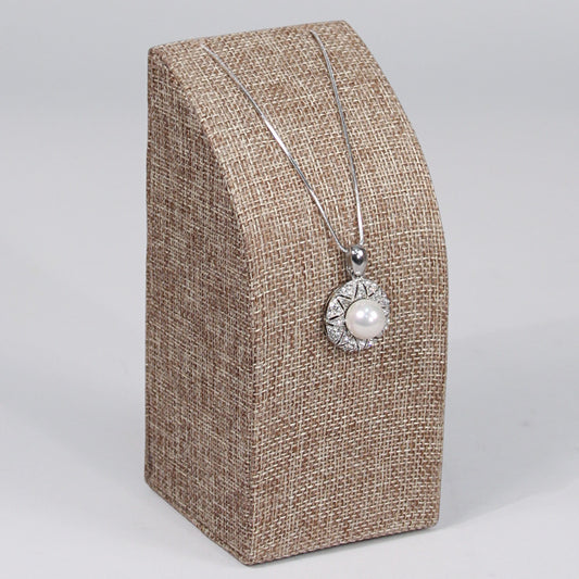 Necklace Pedestal — Small (5¾" H) — Burlap