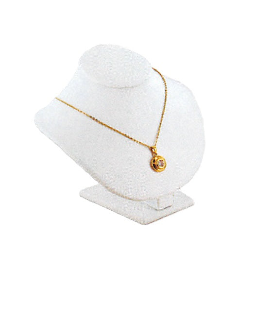 Neckform Display — White Faux Leather