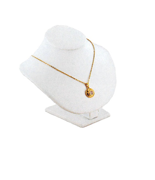 Neckform Display — White Faux Leather