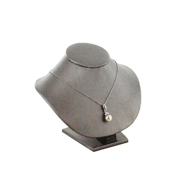Neckform Display — Steel Grey Faux Leather