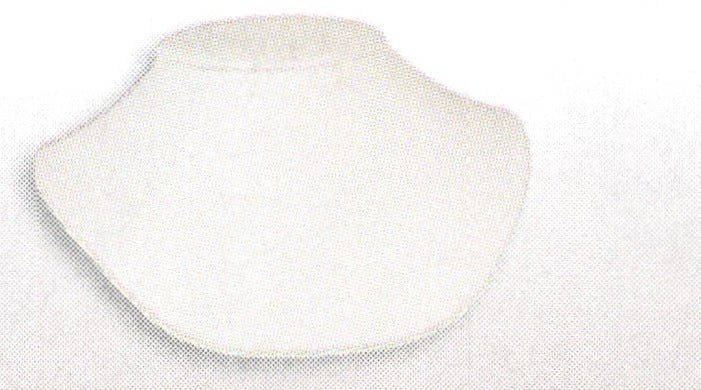 Extra Low Profile Neck Display — 4 5/8" H — White Faux Leather
