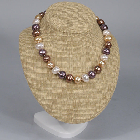 Adjustable Necklace Display Stand — Height & Angle — Burlap