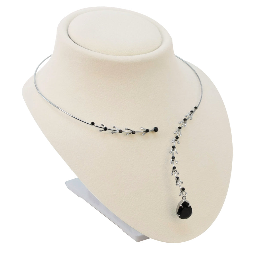 Lightweight Adjustable Neckform Display — 5 1/4" H — Beige Faux Suede