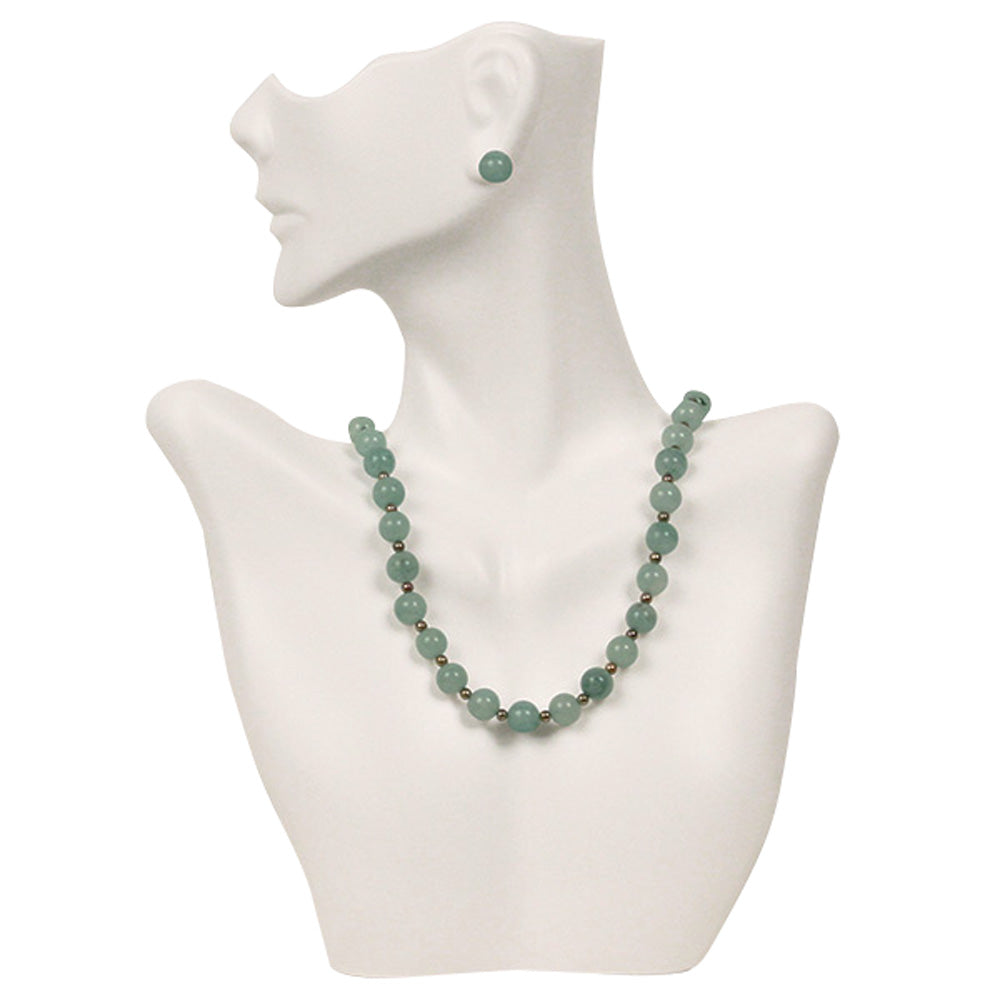 Silhouette Necklace Display — White Plastic