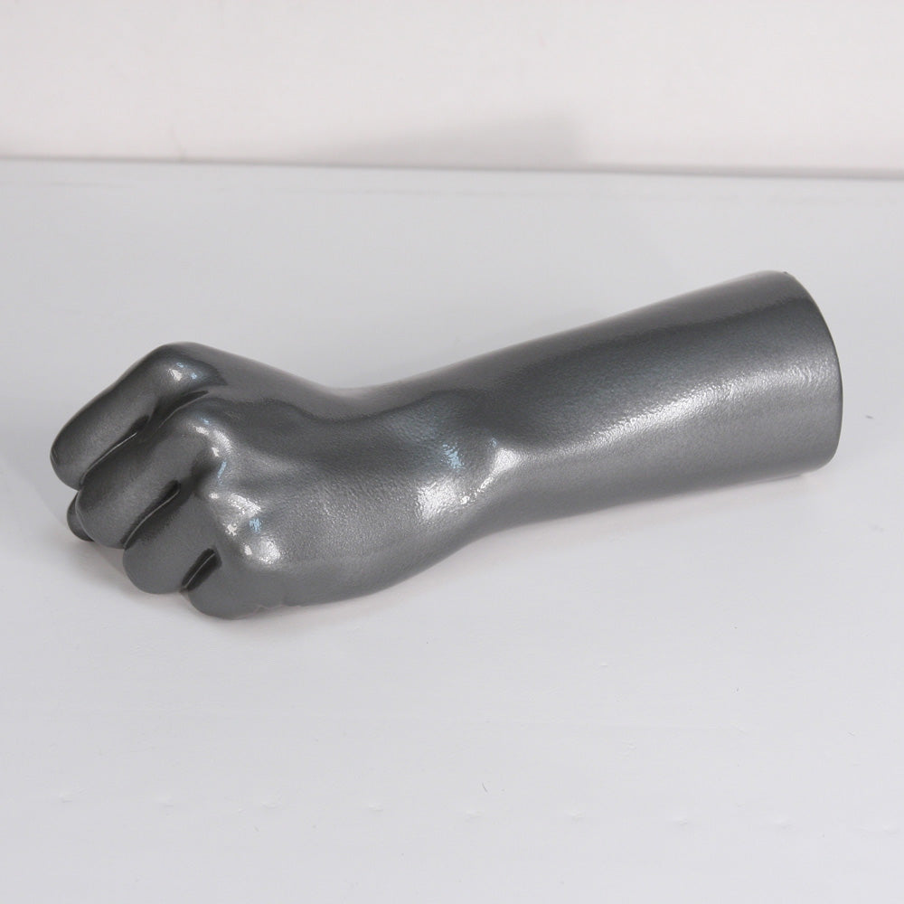 @ male fist hand display — steel grey