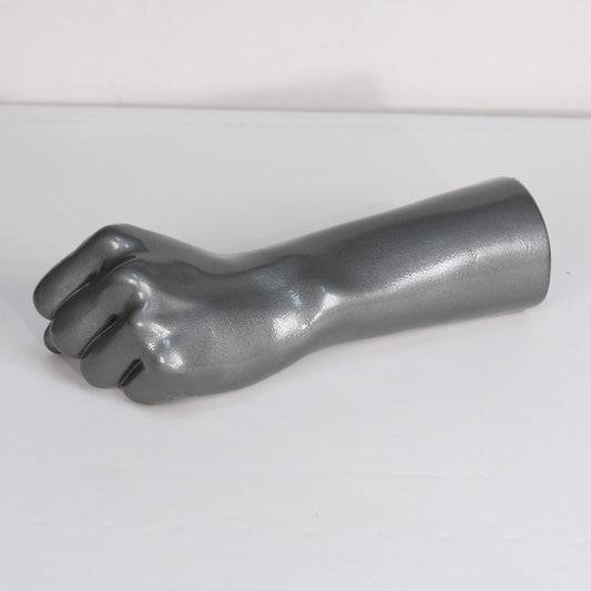 @ male fist hand display — steel grey