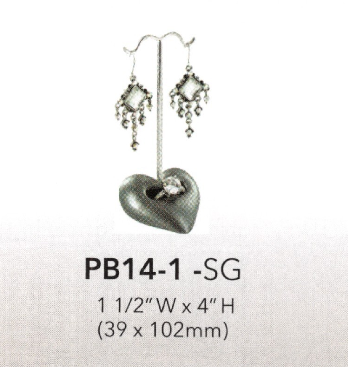 @ Small Heart Poly ring display — Gry — grey