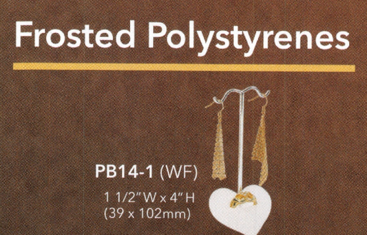 @ +1407-1 Small Heart Poly ring display-Frosty Whi — Wht