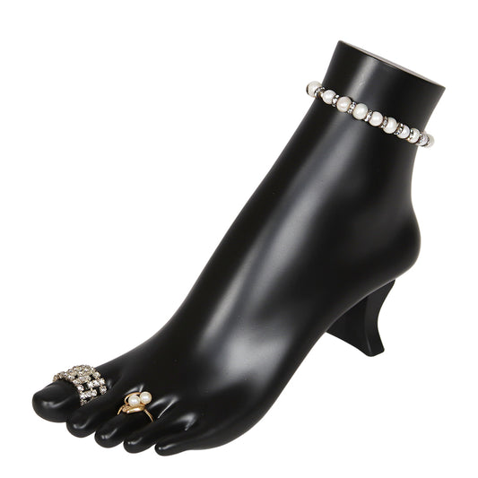 Polystyrene Toe ring/Ankle bracelet display -Black — Black Polytyrenes