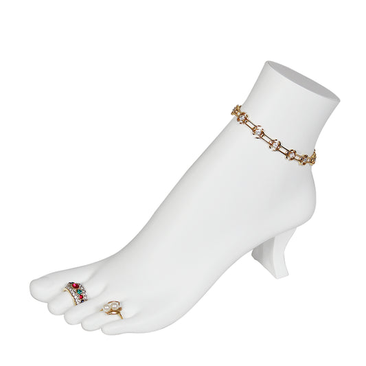 Polystyrene Toe ring/Ankle bracelet display -White — Wht Polytyrenes
