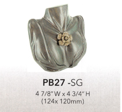 @ Poly silhouette necklace display — Gry — grey