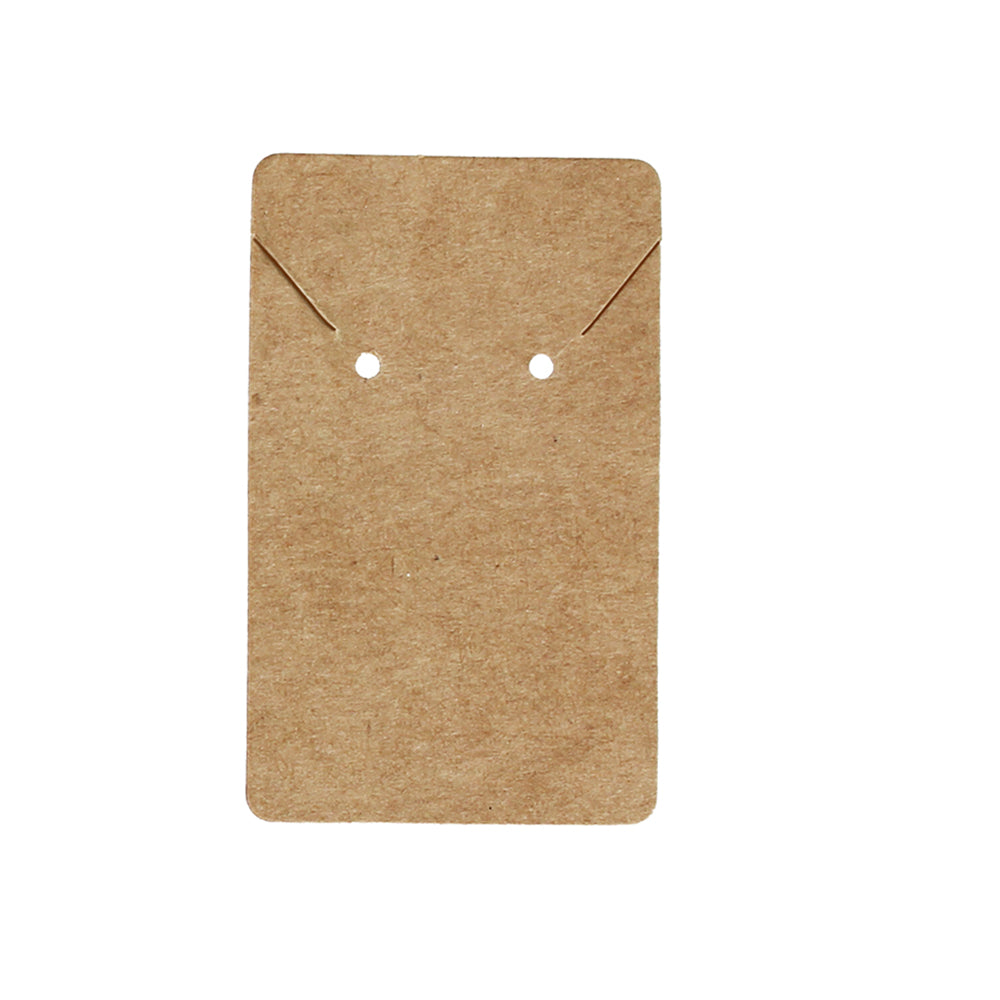 Kraft Stock Paper Jewelry Card — 1 3/8 x 2 1/4" (35 x 57 mm) — Kraft