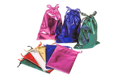 Bag & Pouch - Drawstring  - Sheer Colors -   Assorted - 12 pcs. Pack