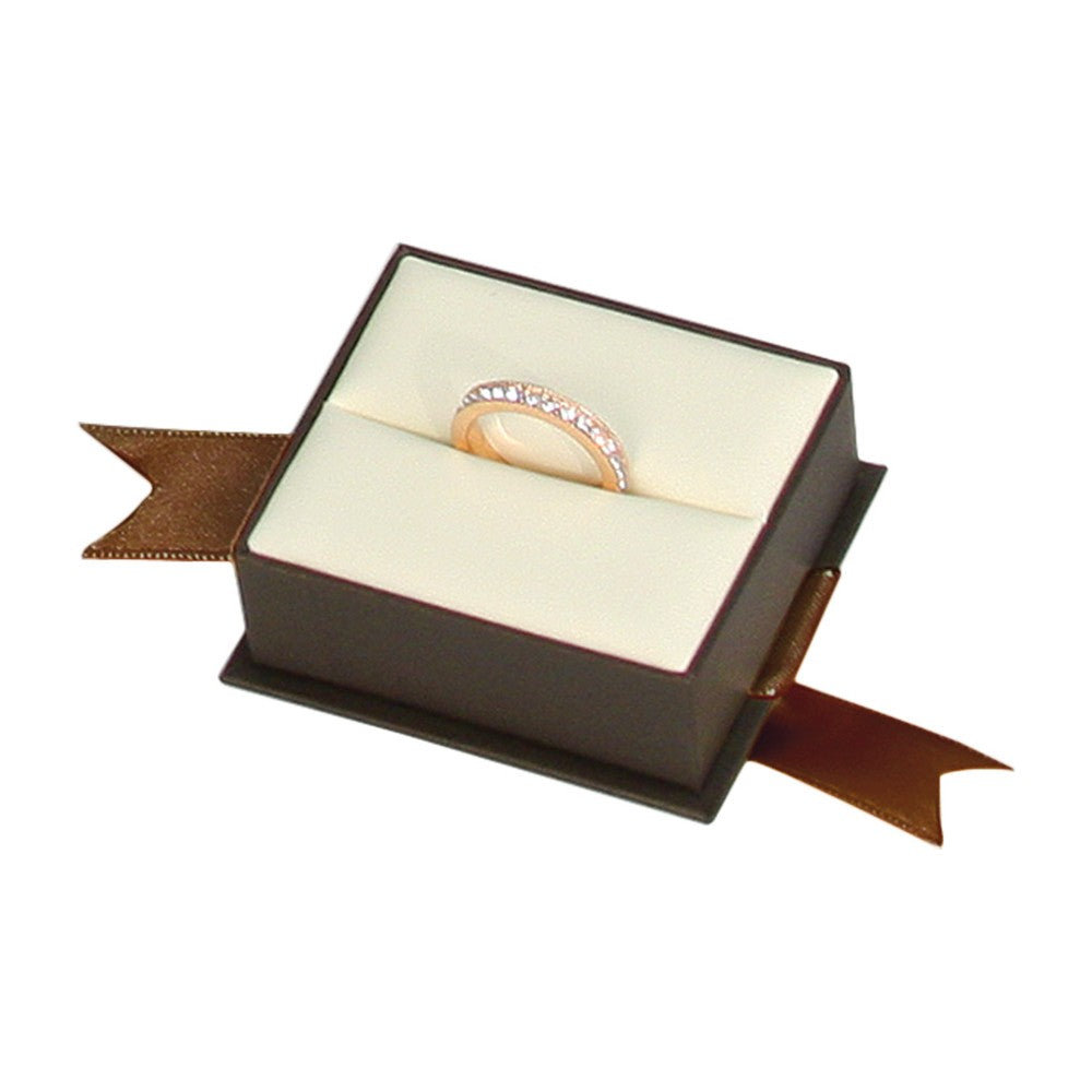 Watch Box - Elegant Ribbon - Brown