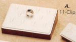 RING (11-CLIP) — Wht Faux Leather With Gl — rosewood trim