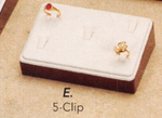 RING (5-CLIP) — Wht Faux Leather With Gl — rosewood trim