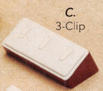 RING (3-CLIP) — Wht Faux Leather With Gl — rosewood trim