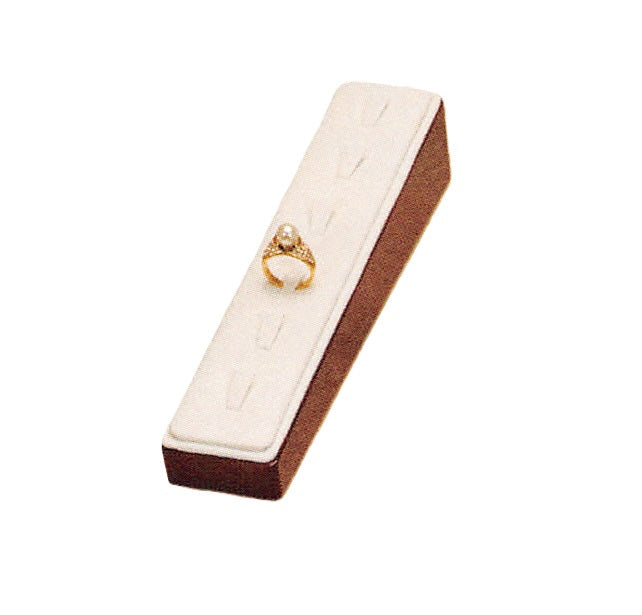VERTICAL RING (6-CLIP) — Wht Faux Leather With Gl — rosewood trim