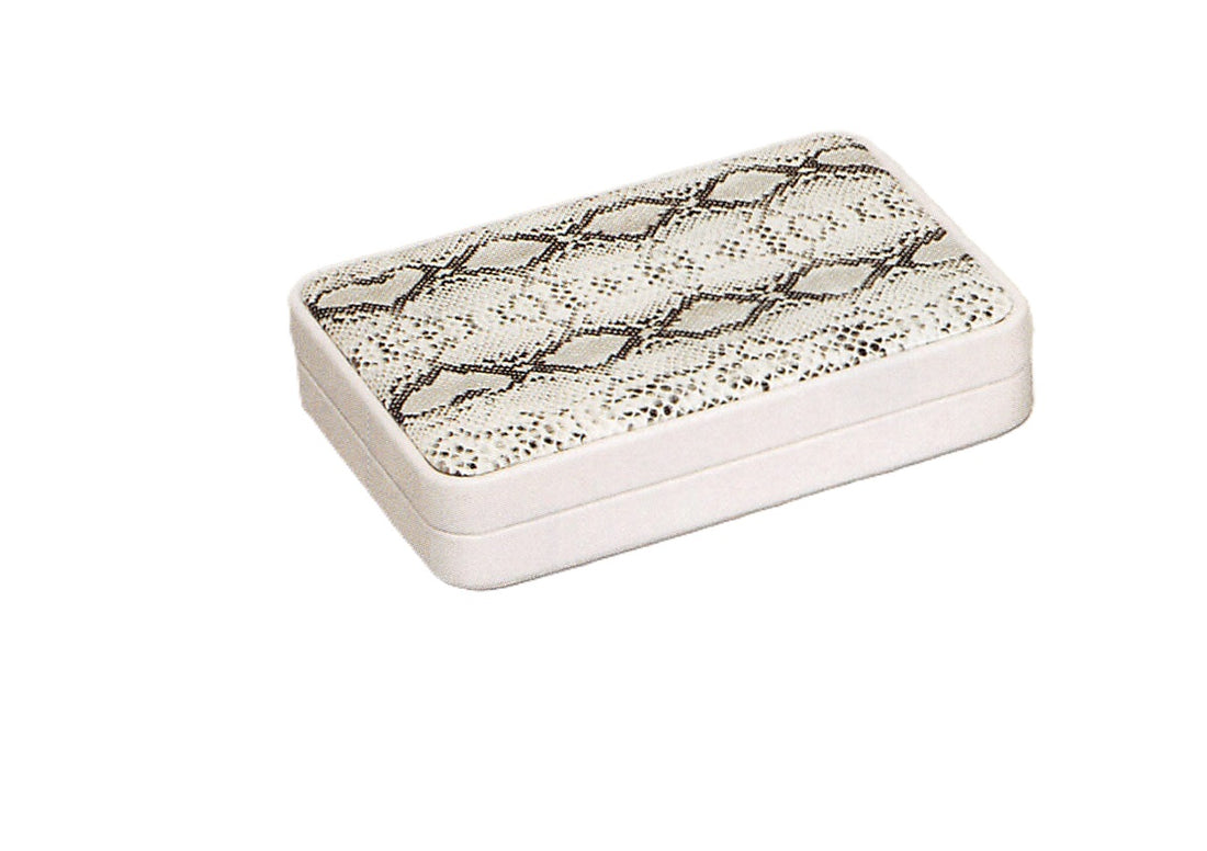 Necklace Box - Round Corner - White Snake
