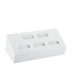 Double sided 8-ring slots display stand — White