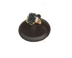 Ring display Round — black leather