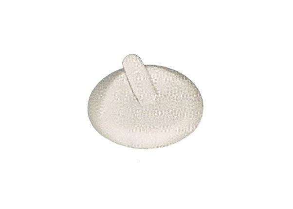Ring display round — white leather