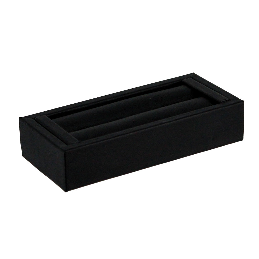 ring/bangle stand SM 3/4"H — 4 1/8 x 1 7/8 x 3/4 h — black leather