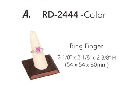 Soporte para anillos de dedo; base CUADRADA - Gris acero