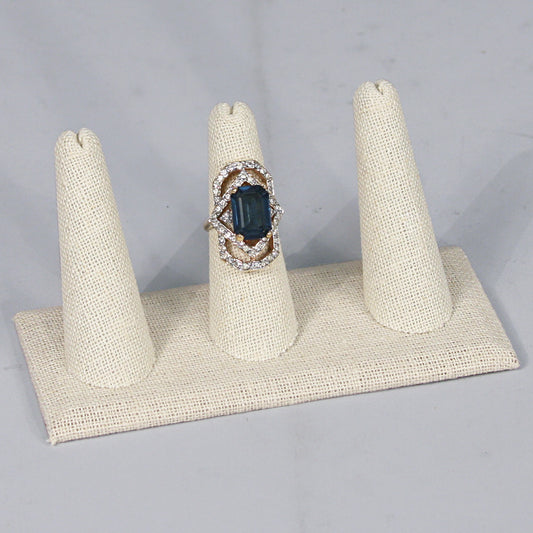 3-Finger ring stand;rectangle base- linen beige — 3 Fingers