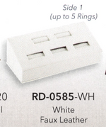 Double sided 8-ring slots display stand — White