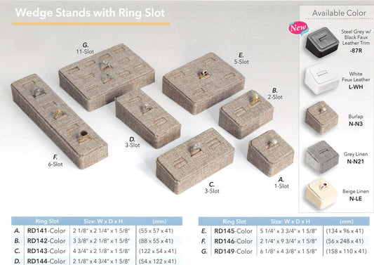 RING (3-SLOT) — Stl Gry With Faux — steel grey w/ black trim