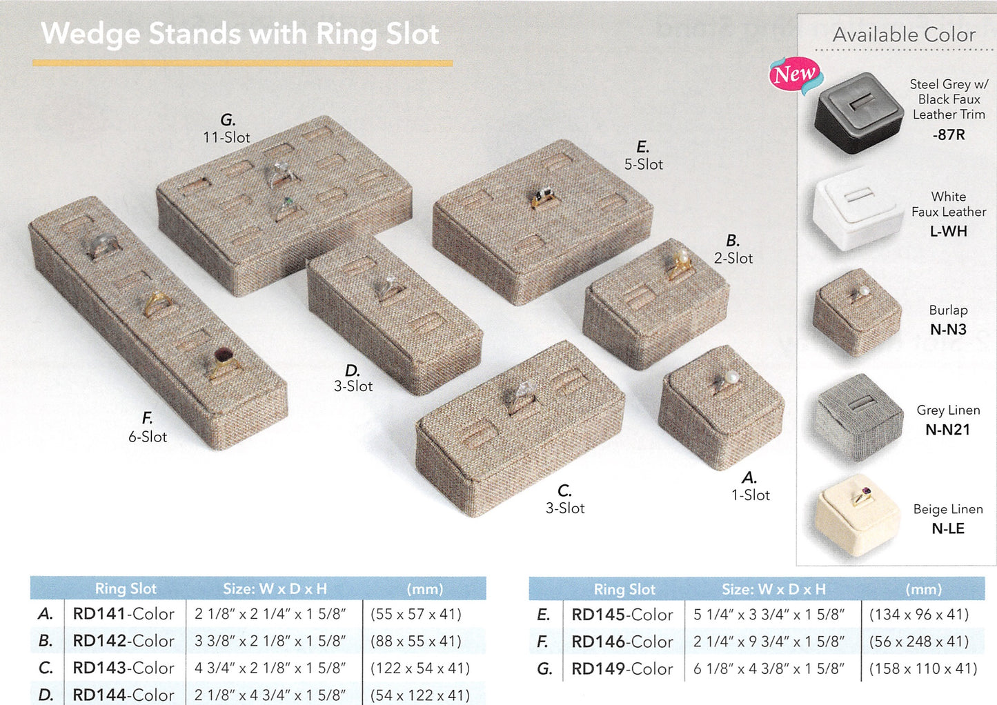 Wedge Stands With Ring Slot