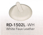 Ring display round — white leather