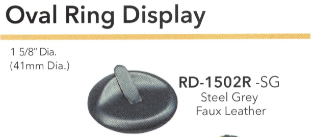 Ring display Round — steel grey